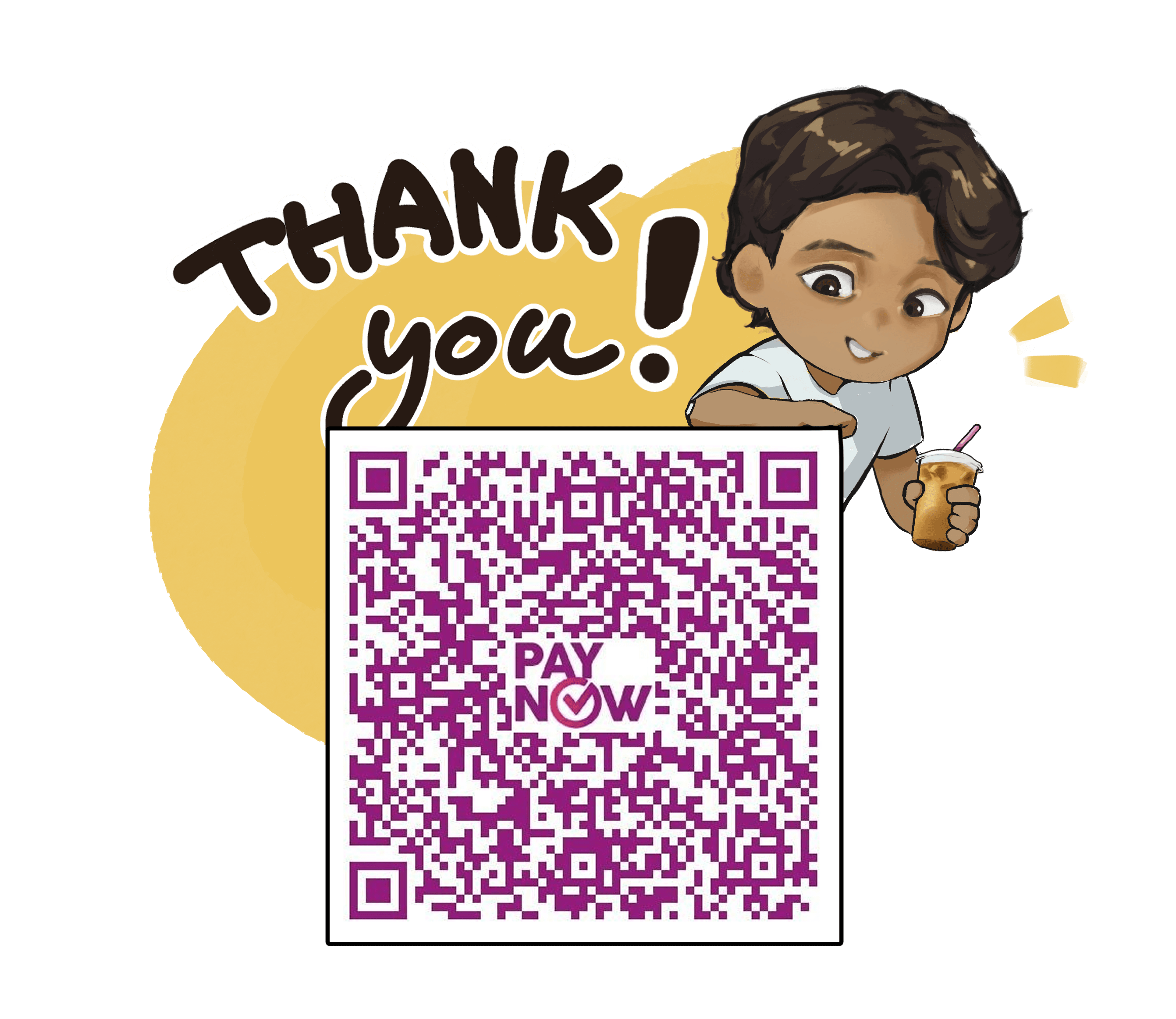Scan to PayNow — thank you